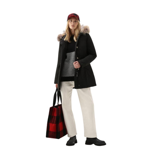 Woolrich Parka medio Parka Donna Luxury Arctic Nero - Francavilla Moda